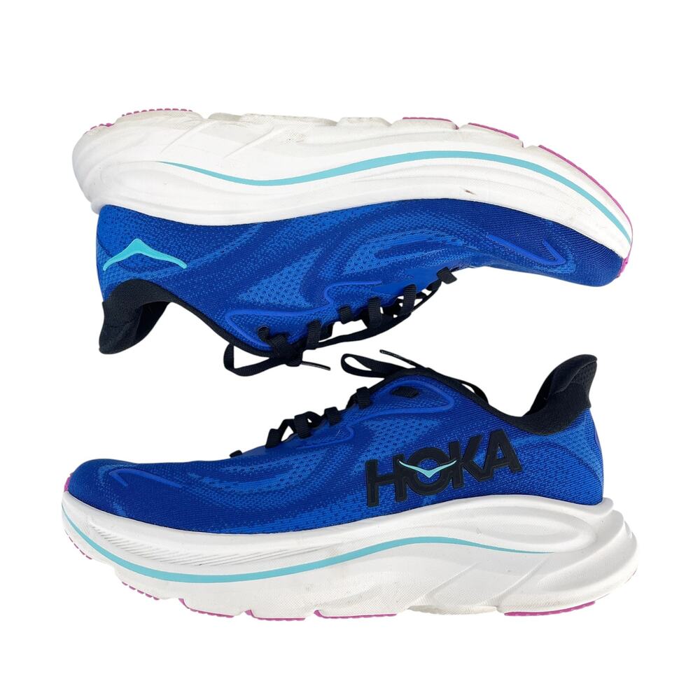 HOKA Clifton 10 Running Shoes Night Sky Ultramarine Cushioned Womens 10 Sneakers - Picture 3 of 10